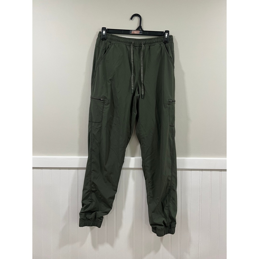 Eddie Bauer Fleece Lined Jogger Hiking Pants Green Activewear Women Size 10